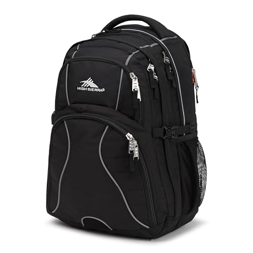 High Sierra Swerve Laptop Backpack, Black, One Size