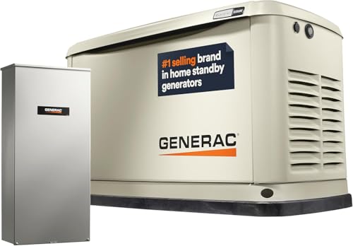 Generac Guardian 22kW Home Standby Generator with 200 Amp Transfer Switch - Automatic Whole House Backup Power for Storms, Emergencies, and Outages, WiFi Enabled, Runs on Natural Gas or Liquid Propane