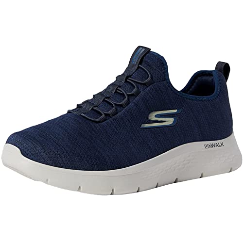 Skechers Men's Gowalk Flex-Athletic Slip-On Casual Walking Shoes with Air Cooled Foam Sneakers, Navy/Blue 2, 10.5