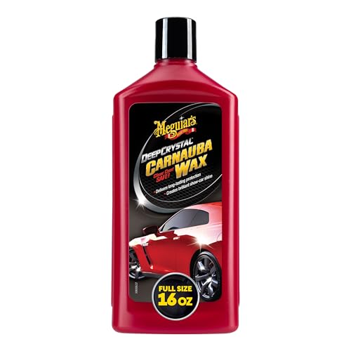 Meguiar's Deep Crystal Carnauba Wax, High-Grade Carnauba Liquid Car Wax for Long-Lasting Protection, Block Out the Elements, 16 Oz Bottle