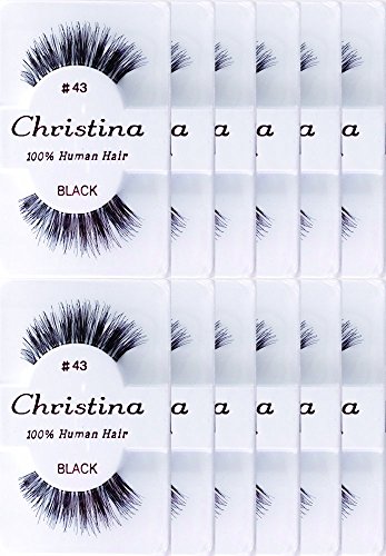 Christina 12 Pack False Eye Lashes Style 43