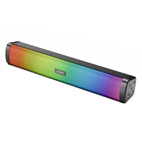 OOYY Wireless Bluetooth Sound Bar, Portable Bluetooth Speaker for Home, Sound bar with Colorful Flashing Light, Perfect for Home Theater and Gaming