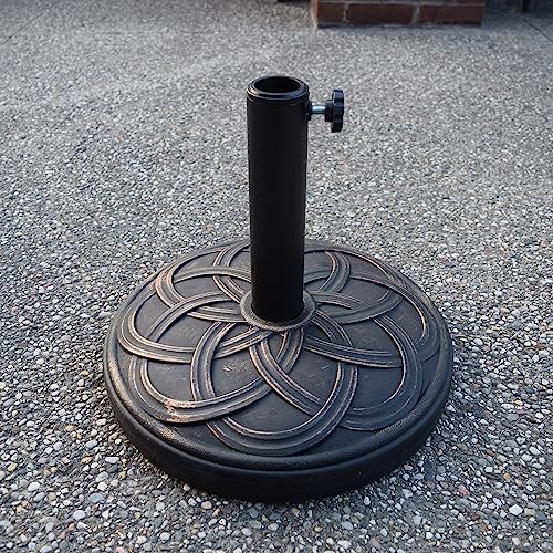 Oakland Living Antique Bronze 33 lb Round Plastic and Concrete Patio Umbrella Stand Base