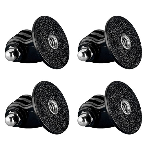 Sametop Tripod Mount Adapter Compatible with GoPro Hero 13, 12, 11, 10, 9, 8, 7, 6, 5, 4, Session, 3+, 3, 2, 1, Hero (2018), Fusion, Max, DJI Osmo, Sjcam, Xiaoyi Action Cameras (4 Packs)