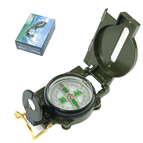 Military Compass, JYEASTZ Lensatic Sighting Compass for Hiking, Multifunctional Outdoor Compass Waterproof Durable Boy Scout Compass for Hunting Camping