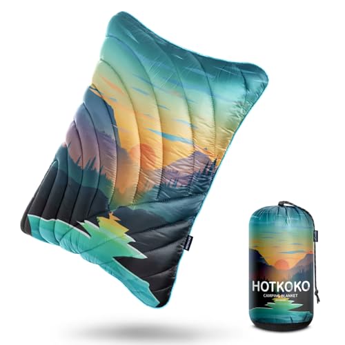 hotkoko Camping Pillow,Supportive Compressible Travel Pillow Large Size Lightweight Camp Pillow with Storage Bag for Camping,Hiking,Backpacking,Airplane