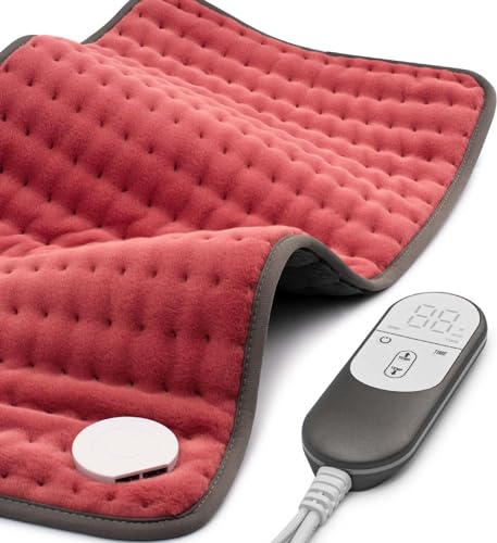 VALGELUIK Heating pad for Back, Neck, Shoulder, Cramps and Leg Pain Relief, Heat Pads Christmas Gifts for Women, Men, Mom, Dad, Auto-Off,Machine Washable,Moist Dry Heat Options,Extra Large 12'x24'