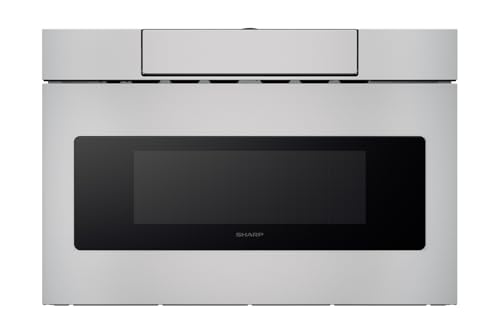 SHARP SMD2470ASY Microwave Drawer Oven, 24-inch, 1.2 Cubic Feet, 950 Watt, Concealed Control Panel with Digital LCD Display, Stainless Steel