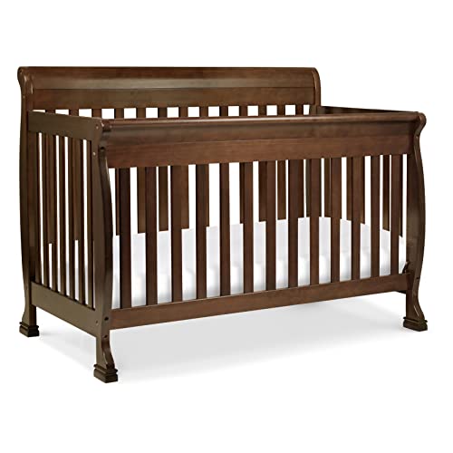 DaVinci Kalani 4-in-1 Convertible Baby Crib with Wooden Toddler Bed, Daybed & Full-Size Bed Conversion - Easy to Assemble & GREENGUARD Gold Certified - 4 Adjustable Mattress Heights - Espresso