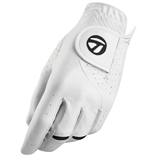 TaylorMade Golf STRATUS TECH GLOVE (WHITE, LEFT HAND, MEDIUM/LARGE), WHITE(MEDIUM/LARGE, WORN ON LEFT HAND)