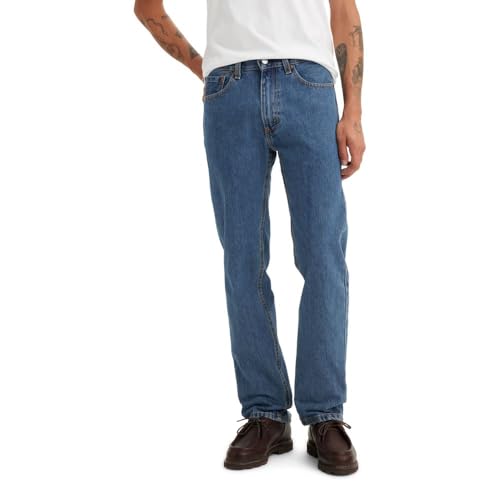 Levi's Men's 505 Regular Fit Jeans (Also Available in Big & Tall), Medium Stonewash, 32W x 30L