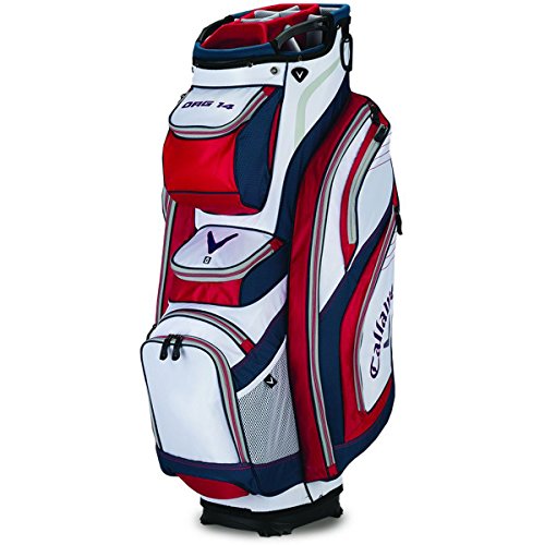 Callaway 2015 Org 14 Golf Cart Bag, White/Navy/Red
