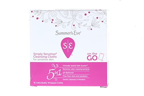 Summer's Eve Cleansing Cloth Simply Sensitive, 16 Count (Pack of 4)