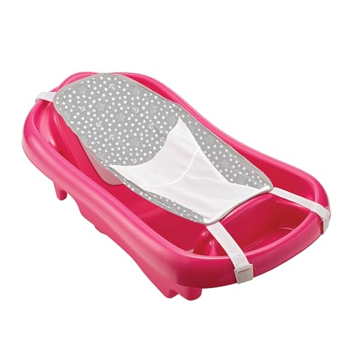 The First Years Newborn to Toddler Baby Bath Tub - Convertible 3-in-1 Baby Tub with Removable Sling - Ages 0 to 24 Months - Sure Comfort - Pink