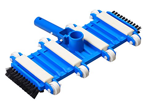 Aquatix Pro Premium Pool Vacuum Head Swimming Pool Vacuum Head with EZ Clips, Weighted Attachment for Cleaning All Type of Pools, Full 1 Year Guarantee! (Side Brush)