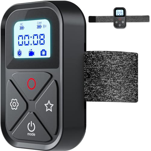 Remote Control for GoPro, TELESIN Magnetic Wireless Remote Controller with LCD Display Wrist Strap for Go Pro Max GoPro Mini Hero 13 12 11 10 9 8 Bike Motorcycle Cycling Hiking POV Selfie Accessories