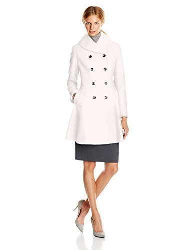 Via Spiga Women's Double-Breasted Wool-Blend Skating Coat