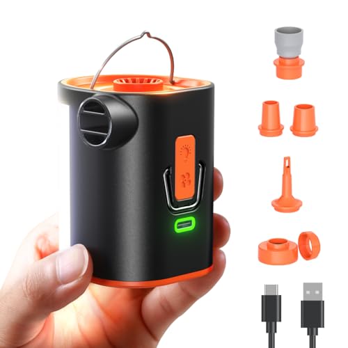 JOYROOM Air Pump for Inflatables with 3600 mAh Battery & Camping Light, 4.8kPa Ultra-Fast and Mini Electric Portable Air Pump, Inflate Deflate for Pool Floats, Vacuum Storage Bags, Camping Bed