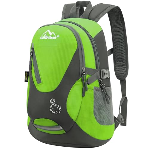 sunhiker Cycling Hiking Backpack Water Resistant Travel Backpack Lightweight SMALL Daypack M0714 (Green)