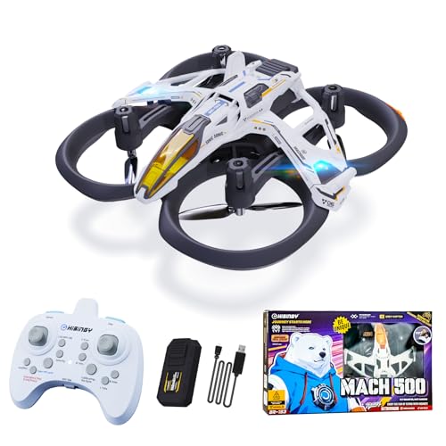 HISINGY MACH 500 Tiny Drones for Kids, Mini Micro Nano Indoor RC Quadcopter for Age 8-12 10-15 12-14,Kids Drone with LED Light,Optical Flow Positioning,3 Speeds,Toys Gifts for Teen Boys Girls