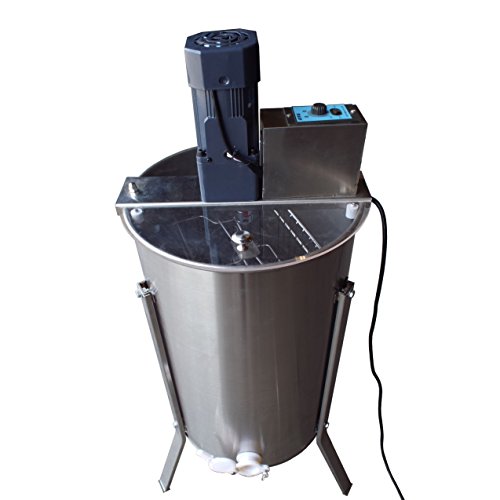 GOODLAND BEE SUPPLY HE2MOT 2 Frame Beekeeping 304 Stainless Steel Drum Honey Motorized Extractor With Stand-Electric 110V, Average