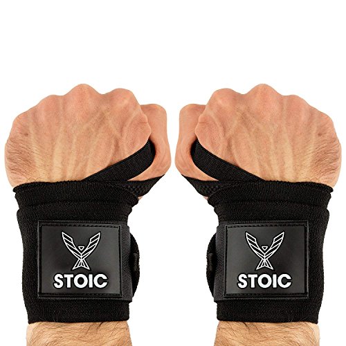 Stoic Wrist Wraps Weightlifting, Powerlifting, Cross Training, Bodybuilding with Thumb Loop. for Gym Workout, Men and Women Weight Lifting and Strength Training